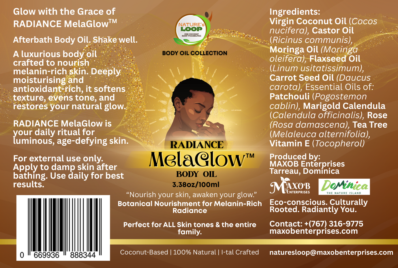 Radiance MelaGlow Body Oil (3.38oz/100ml) - Image 3