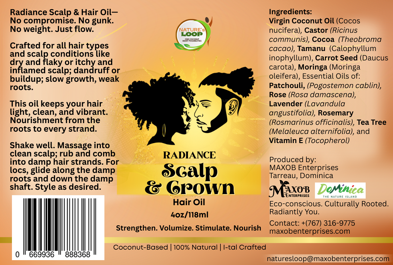 Radiance Scalp and Crown Hair Oil (4oz/118ml) - Image 3