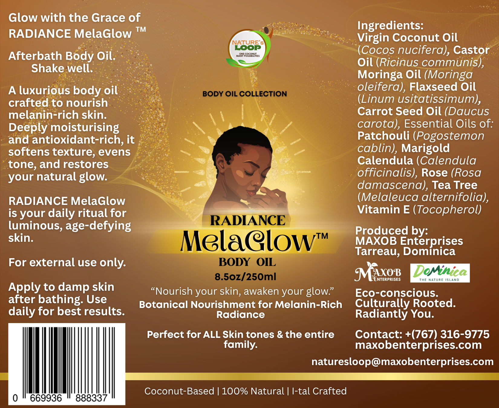 Radiance MelaGlow Body Oil (8.5oz/250ml) - Image 3