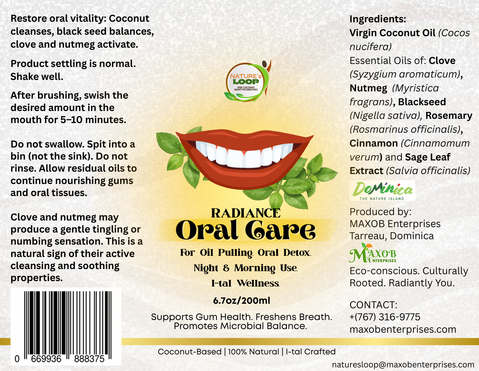 Radiance Oral Care Oil (6.7oz/200ml) - Image 3